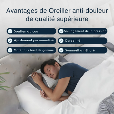Oreiller anti-douleur de qualité supérieure