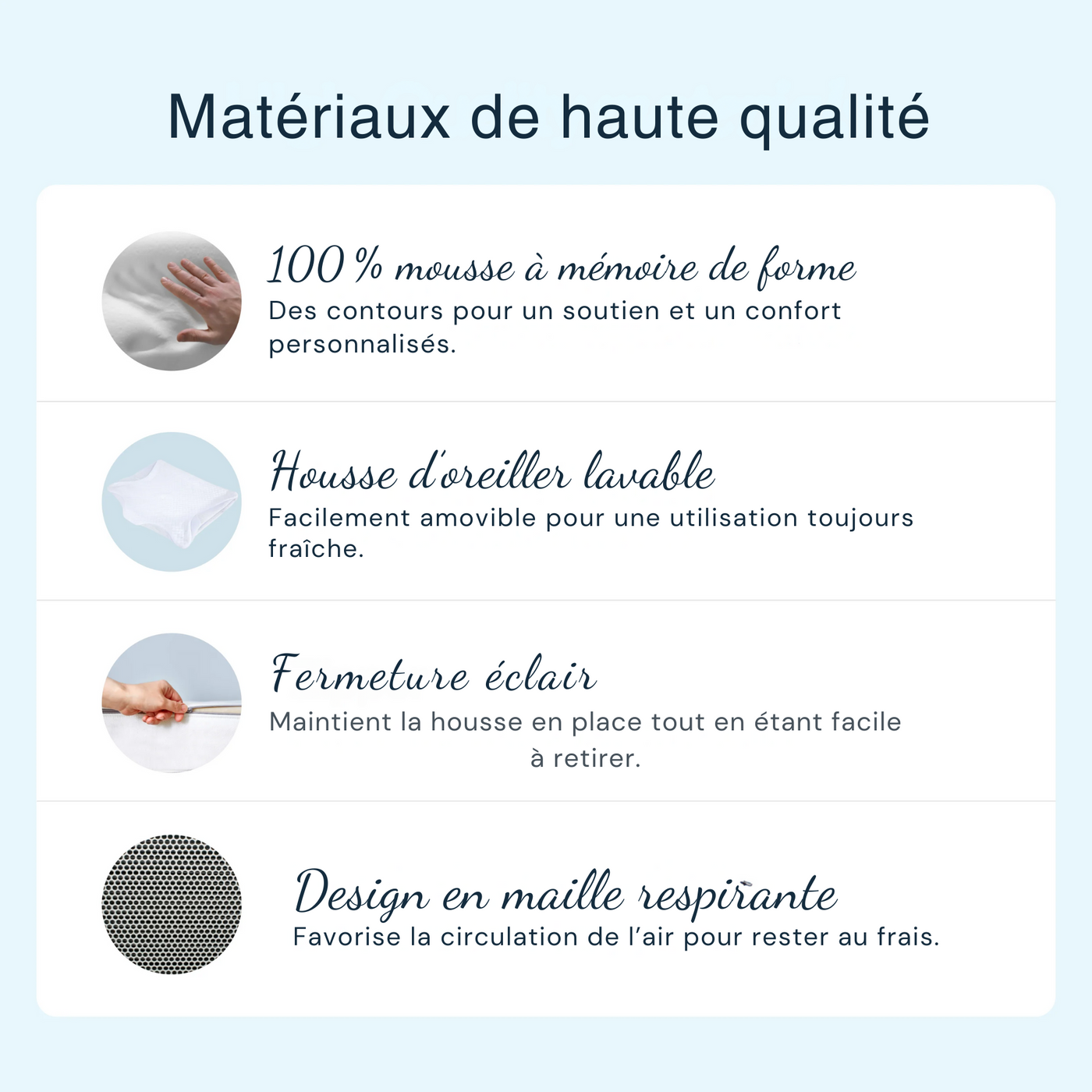 Oreiller anti-douleur de qualité supérieure