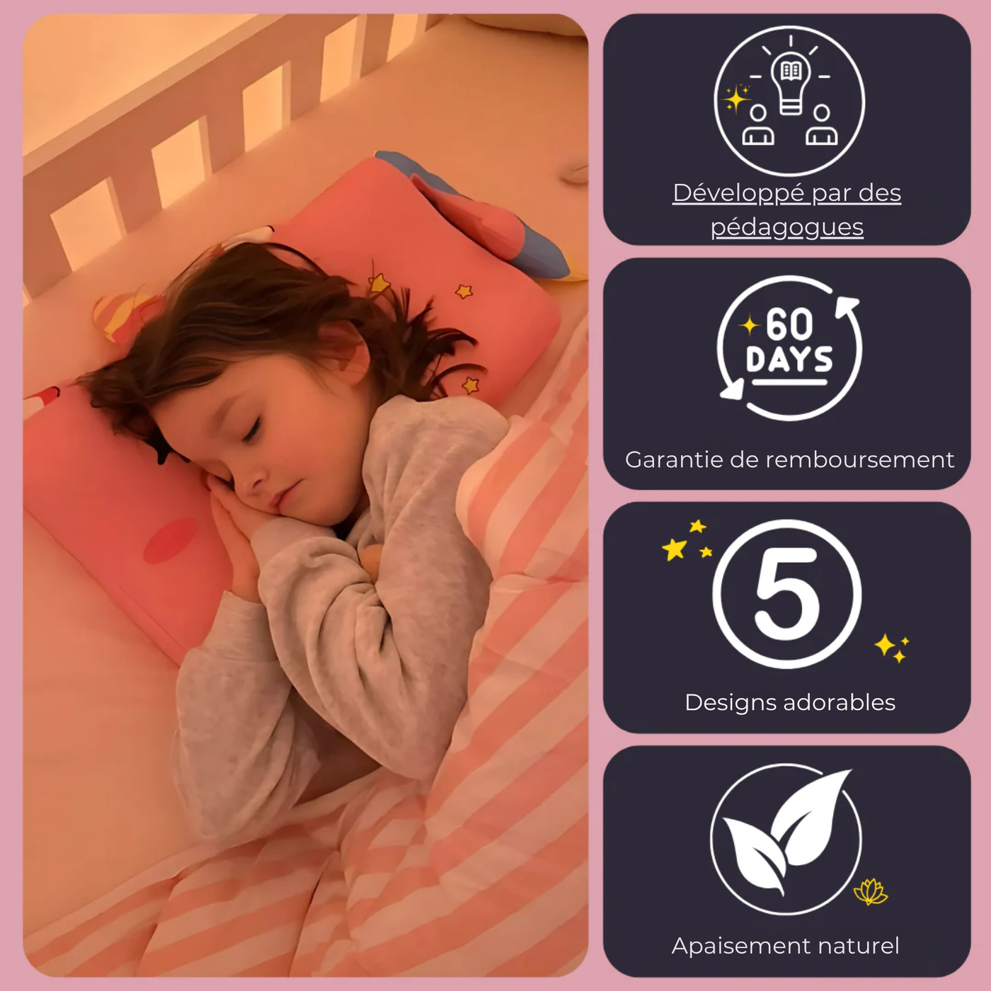 DouxRêve - Coussin Ergonomique pour Enfants